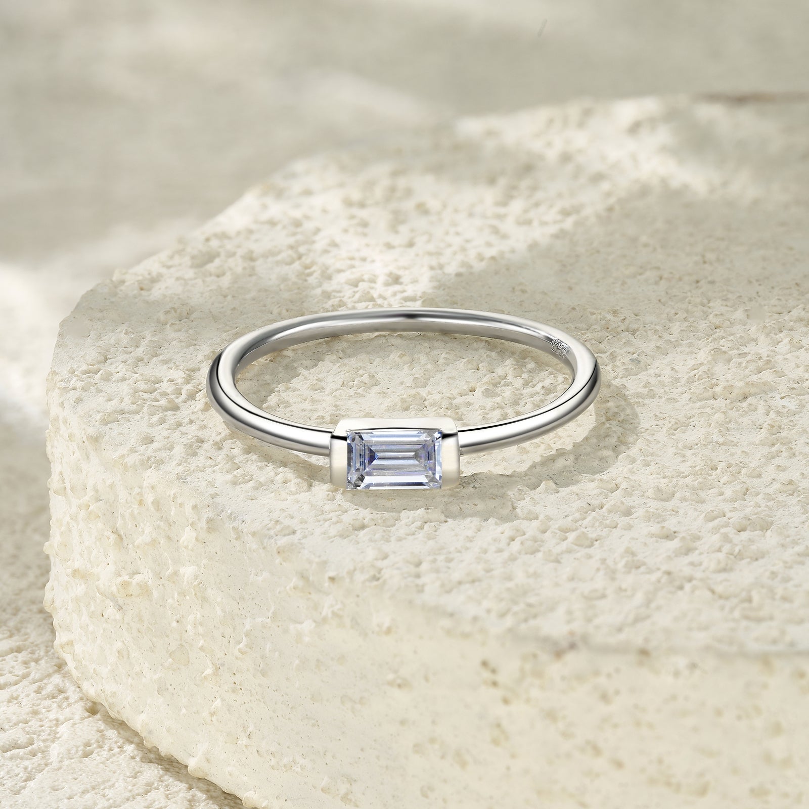 Emerald Cut Solitaire Ring