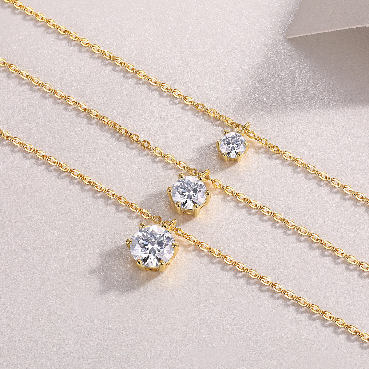 Starlight Cascade Necklace | 925 Sterling Silver, Graduated Moissanite Necklace