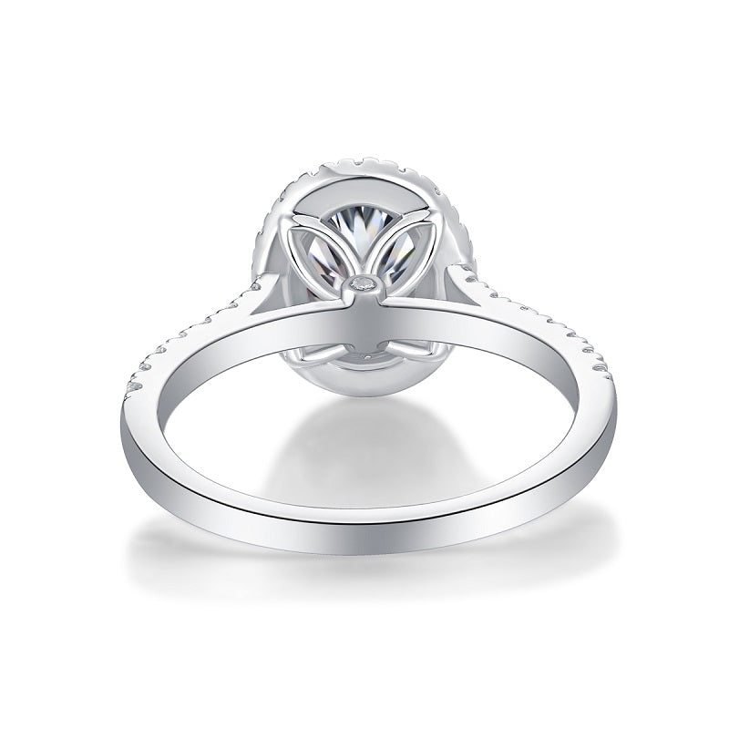 Odette Ring | Halo Moissanite Pave Ring