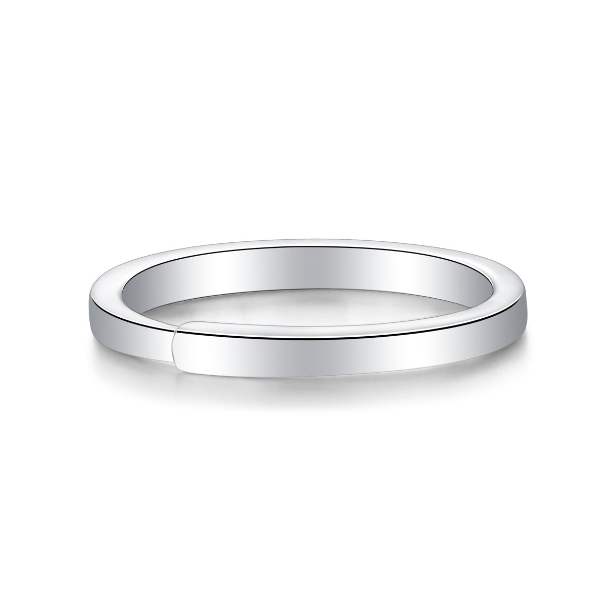Apollo Ring | Double Row Pave Moissanite Band