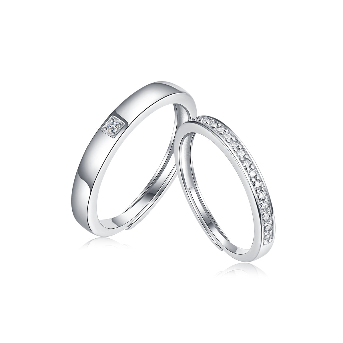 Eternal Bond Couple Ring | 925 Sterling Silver Matching Band