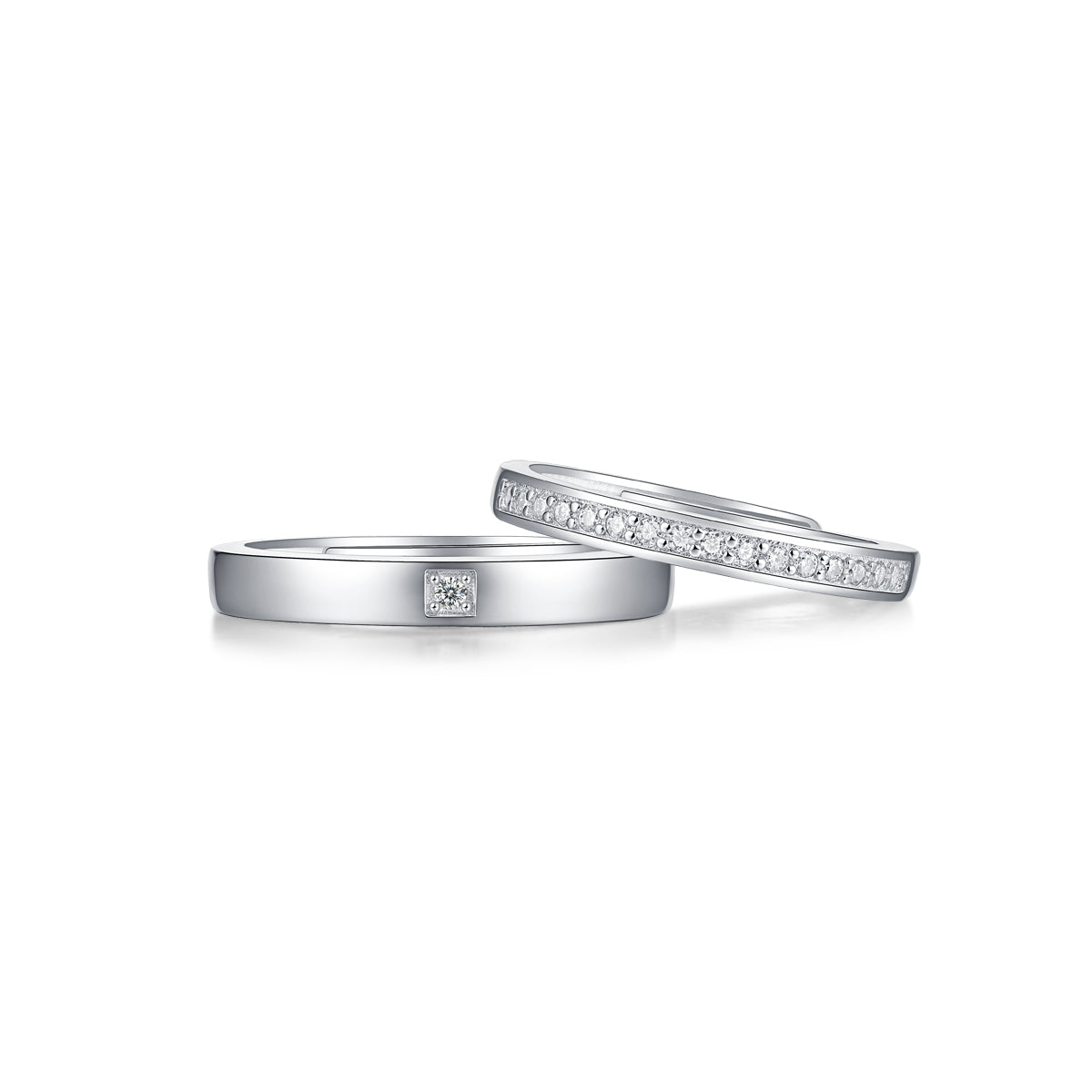 Eternal Bond Couple Ring | 925 Sterling Silver Matching Band