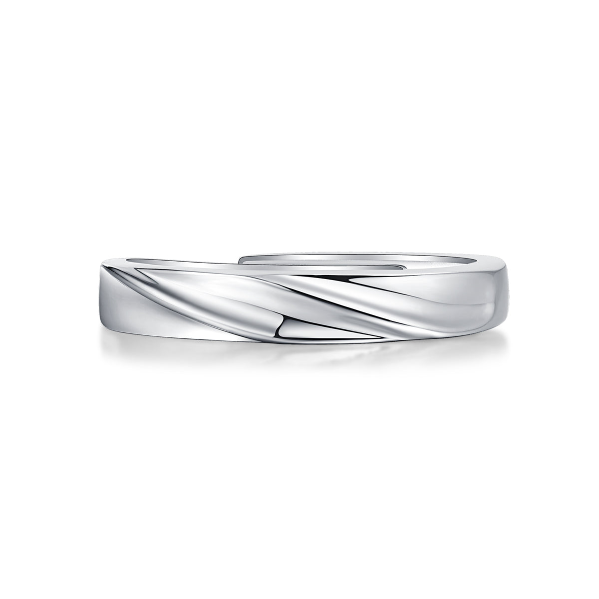 Tidal Wave Couple Ring | 925 Sterling Silver Matching Band