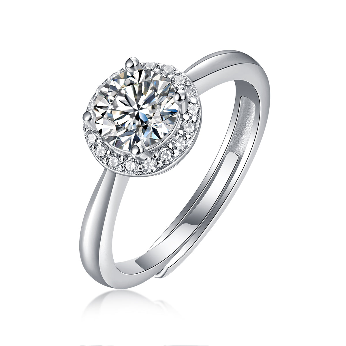 Journey Ring | Classic Halo Moissanite Ring