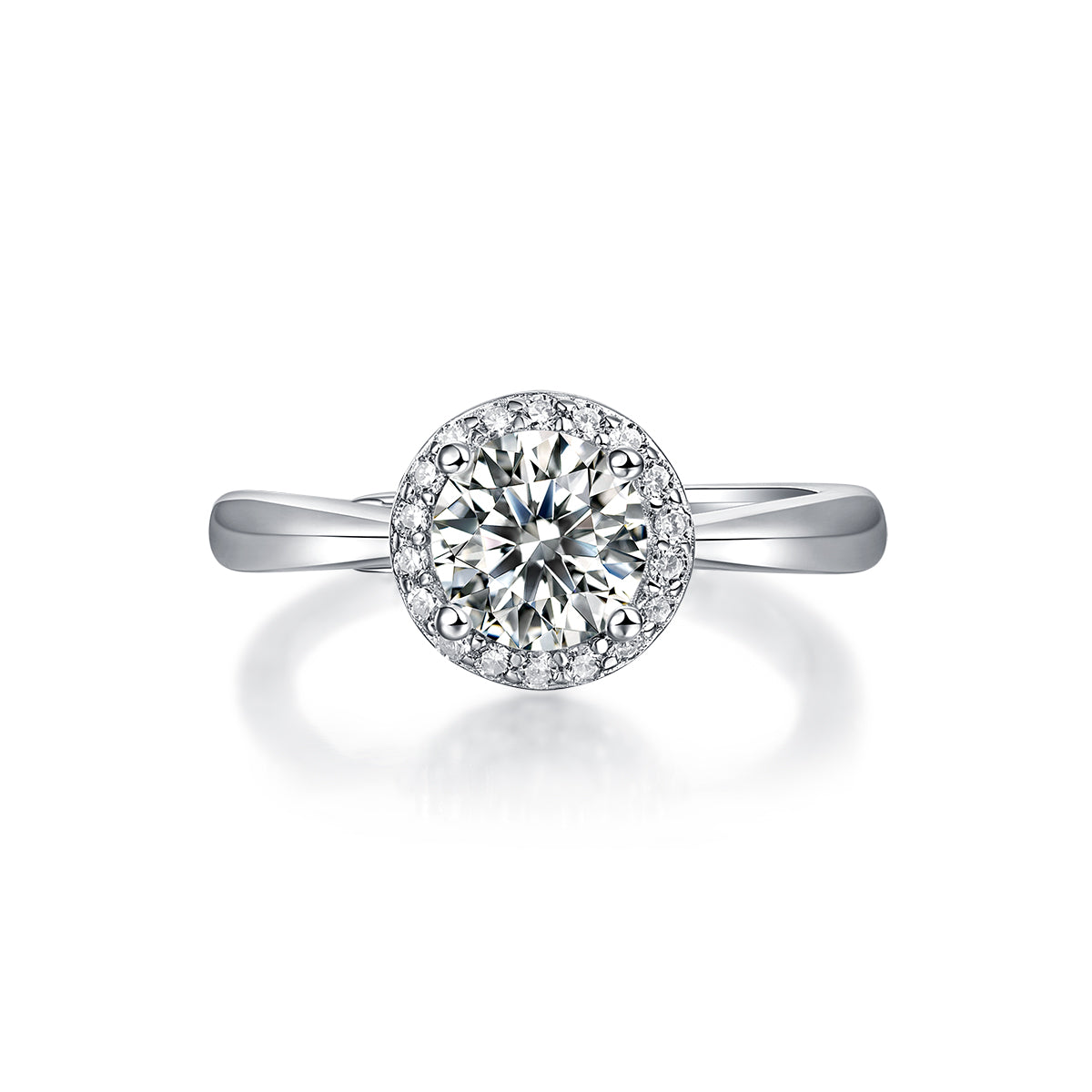 Journey Ring | Classic Halo Moissanite Ring