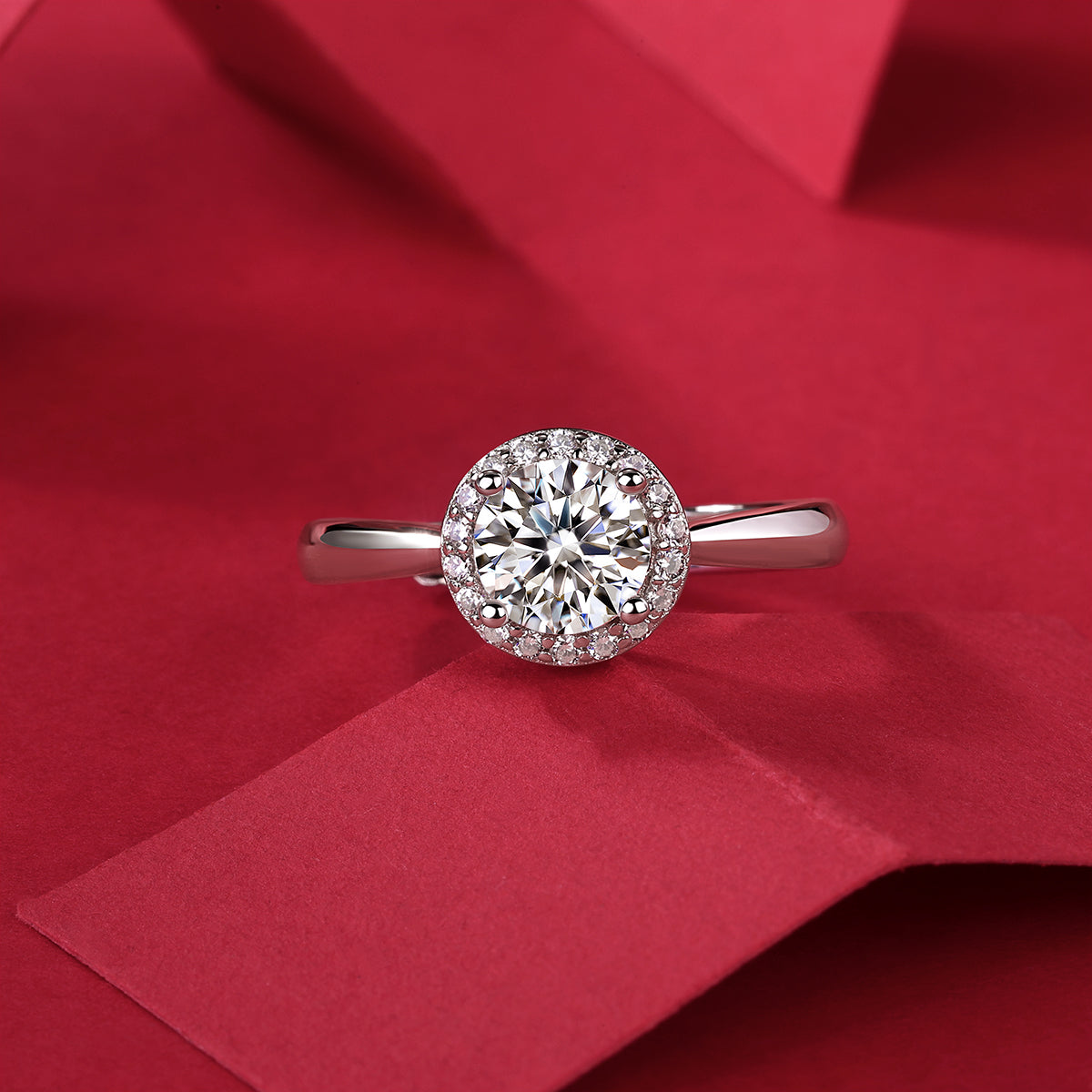 Journey Ring | Classic Halo Moissanite Ring