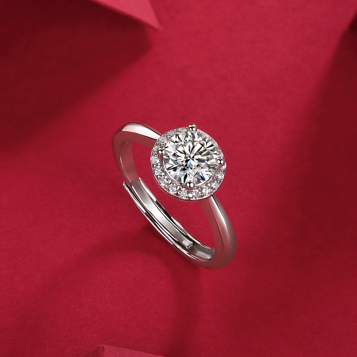 Journey Ring | Classic Halo Moissanite Ring
