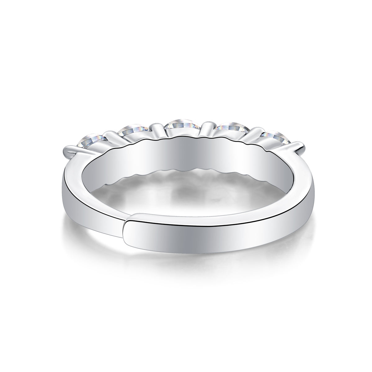 Melody Ring | Five-Stone Round Moissanite Band