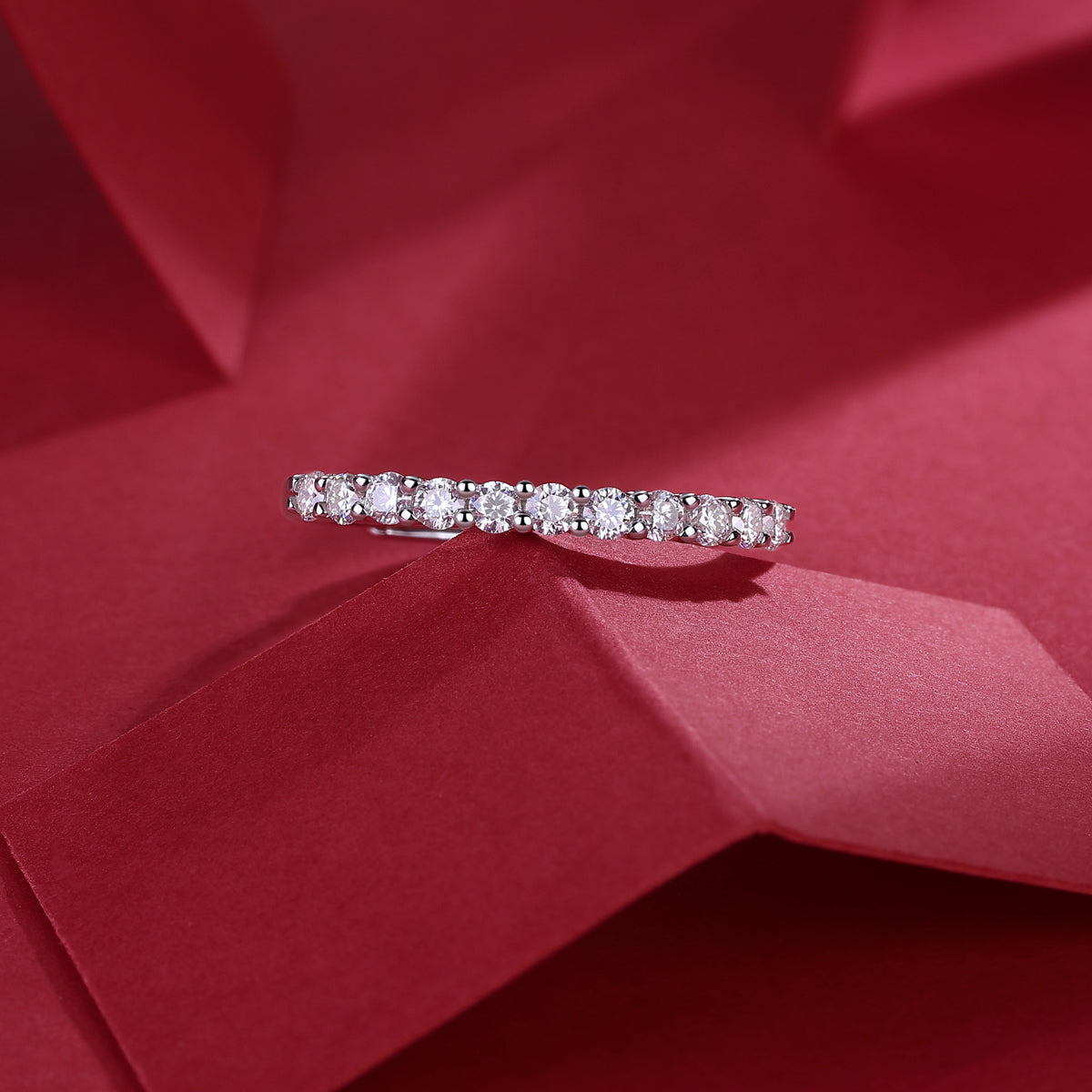Genesis Ring | Slim Pave Eternity Band