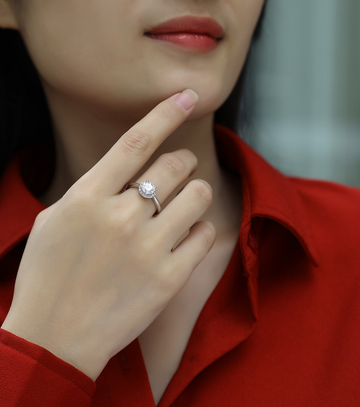 Journey Ring | Classic Halo Moissanite Ring