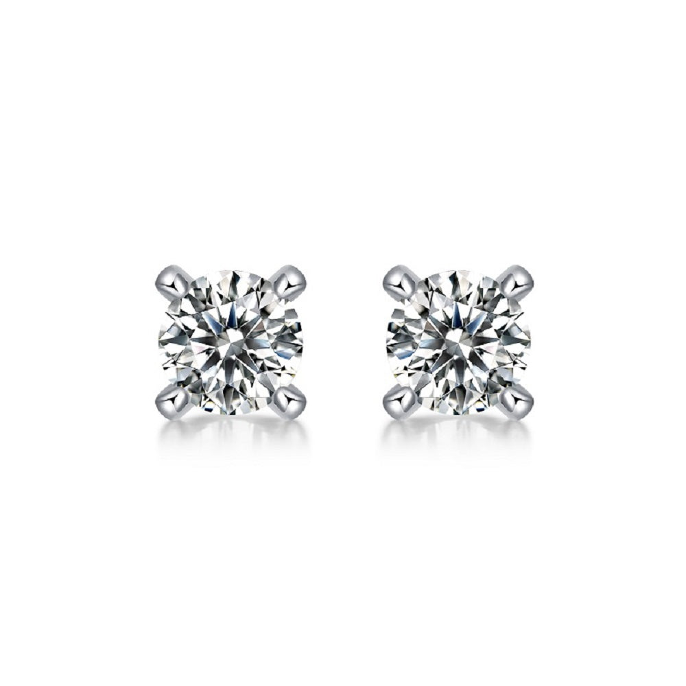 Timeless Stud Earrings | Round Moissanite Studs