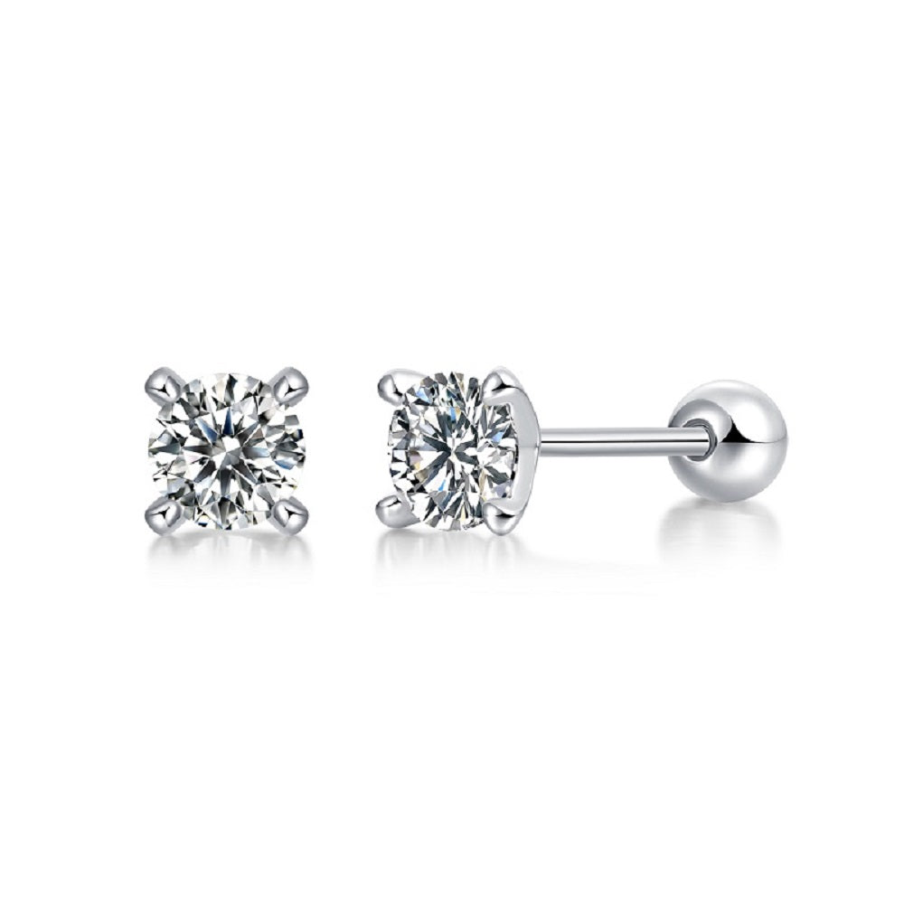 Timeless Stud Earrings | Round Moissanite Studs