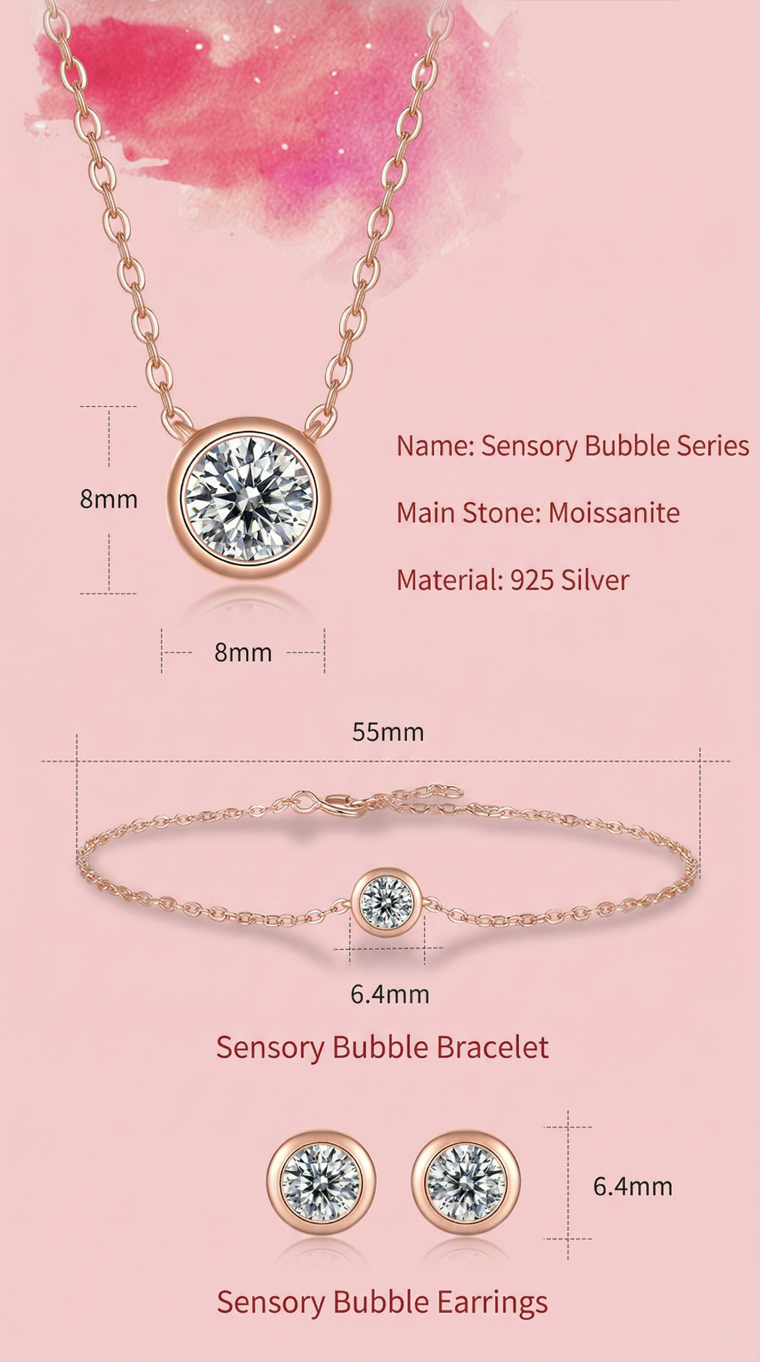 Rose Bezel Necklace
